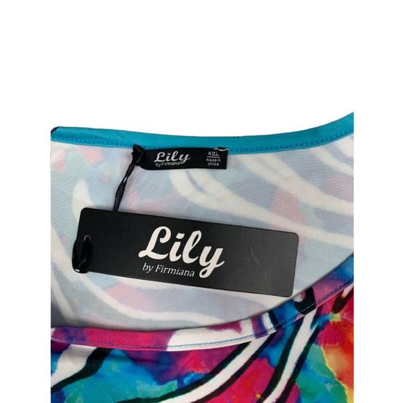 Lily Womens Long Sleeves Multicolor Top Size 4XL - Picture 3 of 3